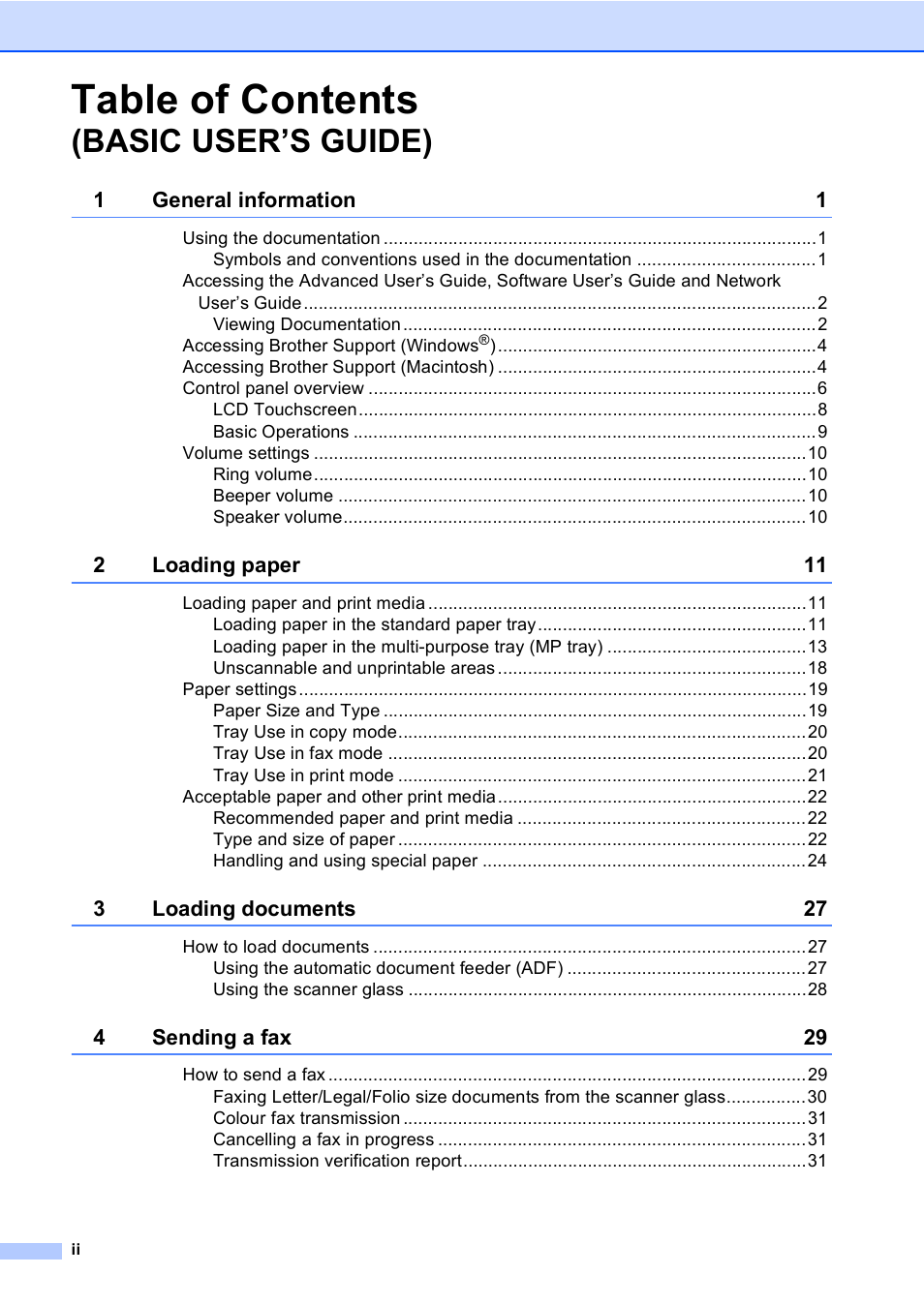Brother MFC 9970CDW User Manual | Page 4 / 218