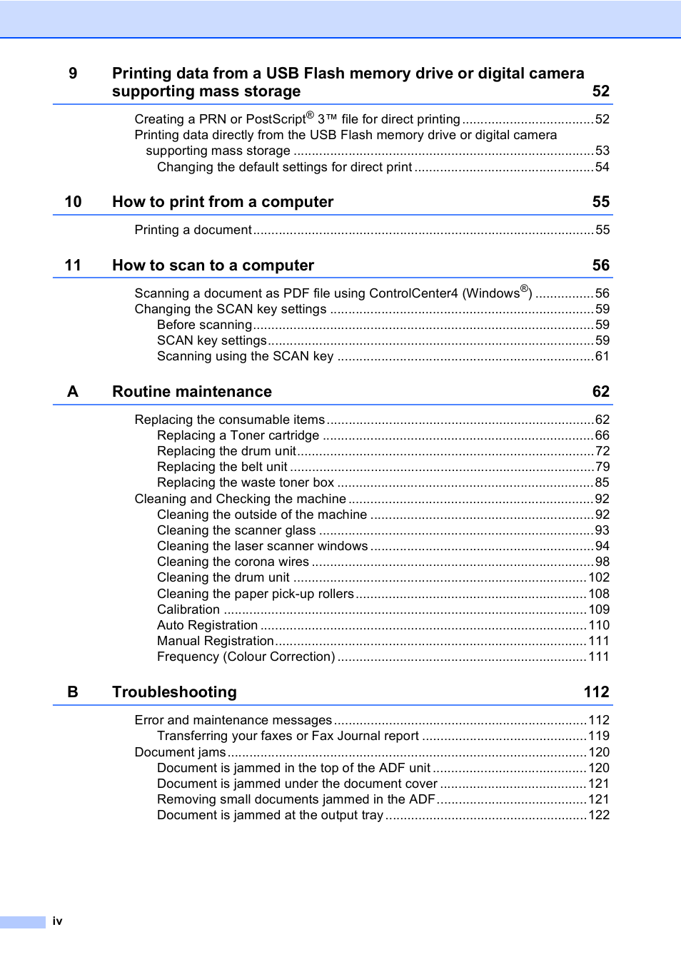 Brother MFC 9970CDW User Manual | Page 6 / 218