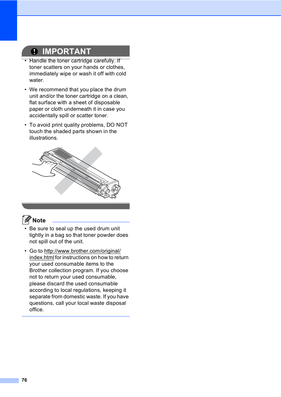 Important | Brother MFC 9970CDW User Manual | Page 84 / 218