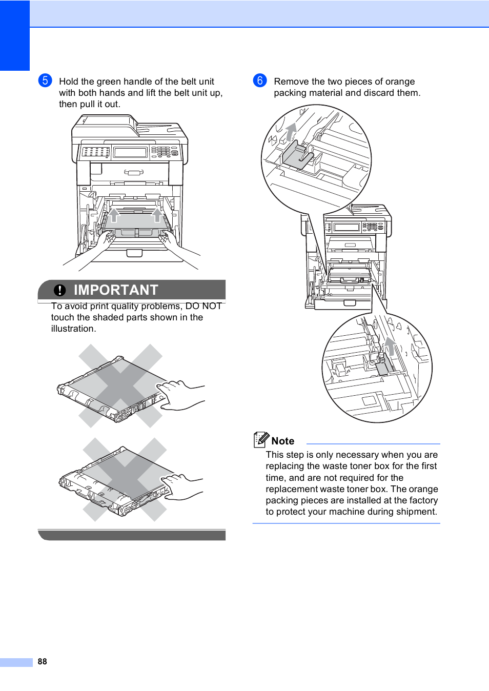 Important | Brother MFC 9970CDW User Manual | Page 96 / 218