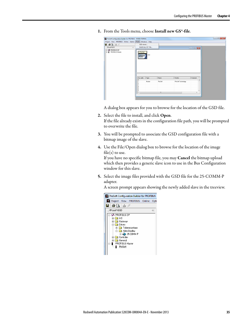 Rockwell Automation 25-COMM-P PowerFlex PROFIBUS DPV1 Adapter User Manual | Page 35 / 94
