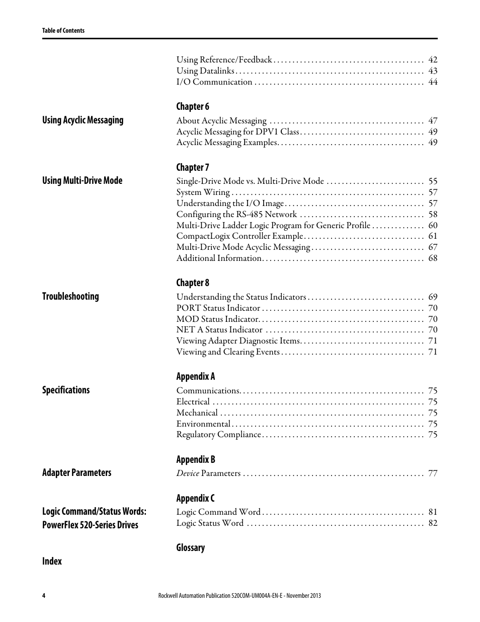 Rockwell Automation 25-COMM-P PowerFlex PROFIBUS DPV1 Adapter User Manual | Page 4 / 94