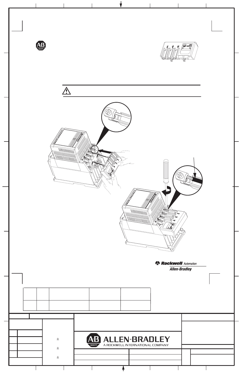 Rockwell Automation 160 MOV Protective Module Ser A User Manual | 1 page