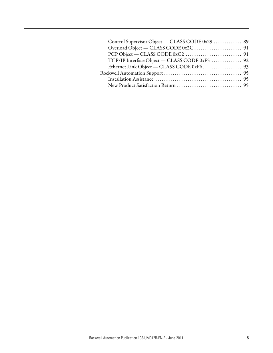 Rockwell Automation 193-ETN E1 Plus EtherNet Side Mount Module User Manual User Manual | Page 5 / 98