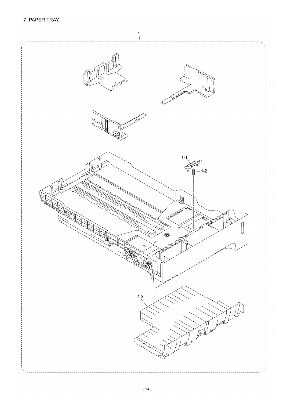 Paper tray, Ref no, Code | Q'ty, Description, Remarks, Lr0247001, Paper tray unit for us/can, Lr1234001, Lm5237001 | Brother \ DCP9045CDN User Manual | Page 17 / 40