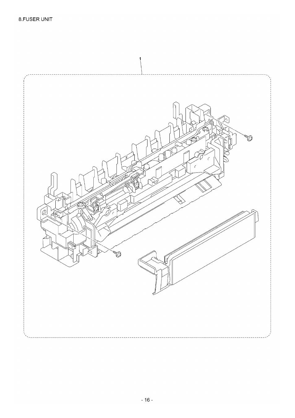 Fuser unit, Ref no, Code | Q'ty, Description, Remarks, Lr1962001, Fuser unit 115v (sp) for us/can, Lr1963001 | Brother \ DCP9045CDN User Manual | Page 19 / 40