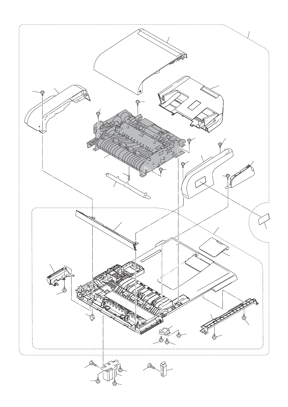 Ref no, Code, Q'ty | Description, Symbol, Remarks, Ls0507001, Adf unit(sp), Lp2761001, Document cover sub assy | Brother \ DCP9045CDN User Manual | Page 27 / 40