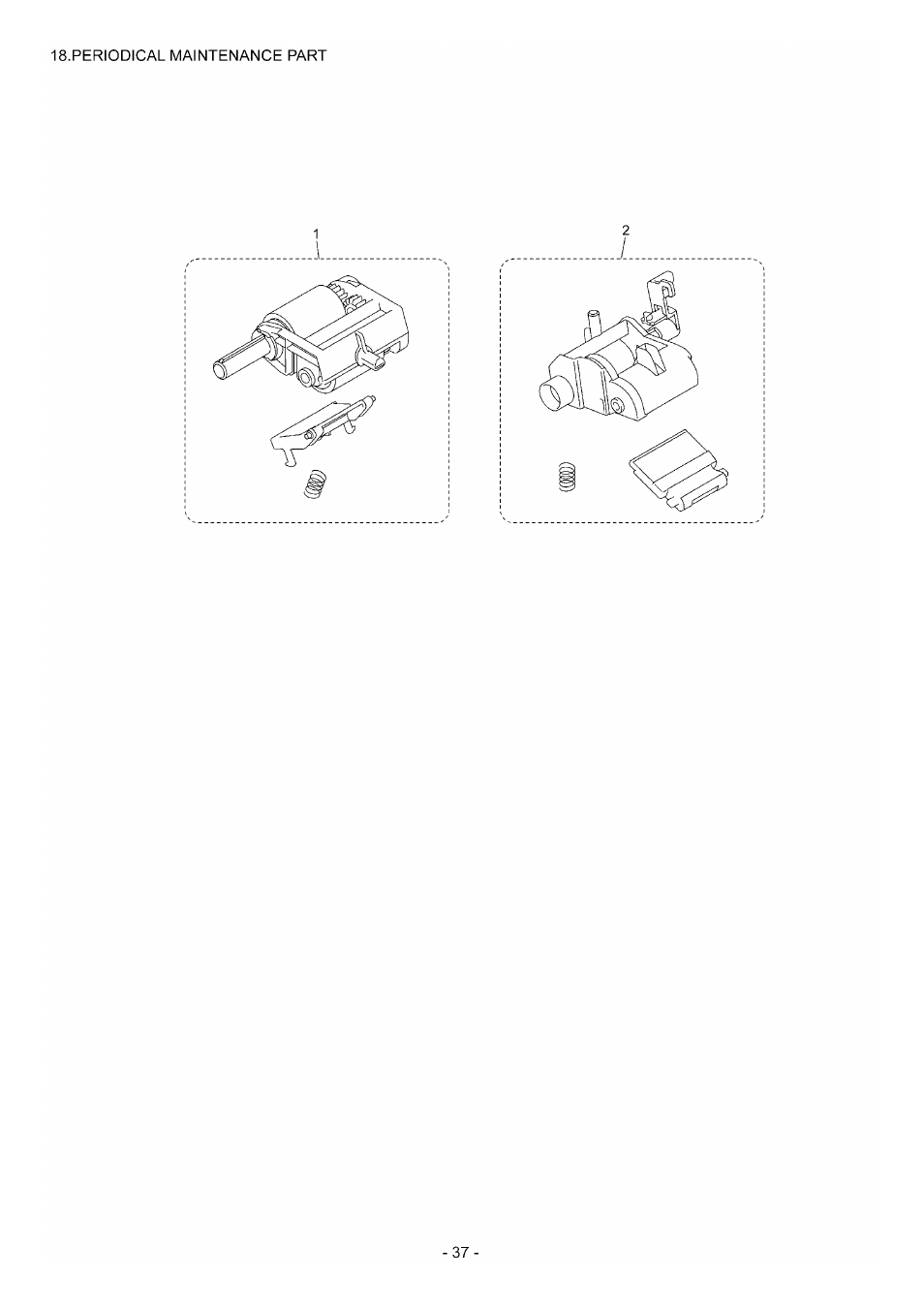 Periodical maintenance part, Ref no, Code | Q'ty, Description, Remarks, Lr1919001, Paper feed kit, Lr1920001, Mp paper feed kit | Brother \ DCP9045CDN User Manual | Page 40 / 40