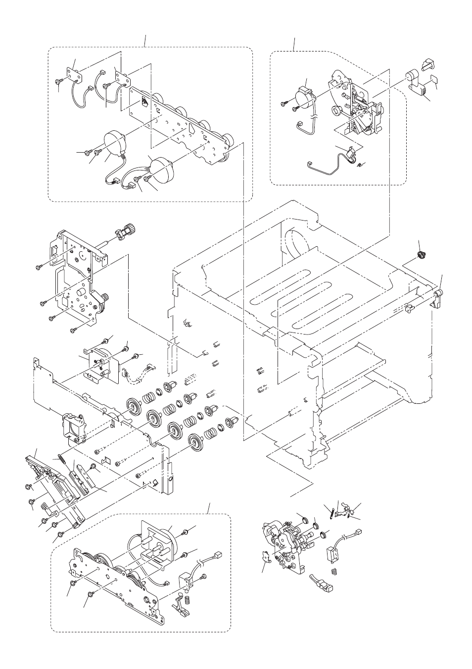 Drive, Ref no, Code | Q'ty, Description, Symbol, Remarks, Cleaner drive, Lr1246001, Drive frame unit assy | Brother \ DCP9045CDN User Manual | Page 7 / 40