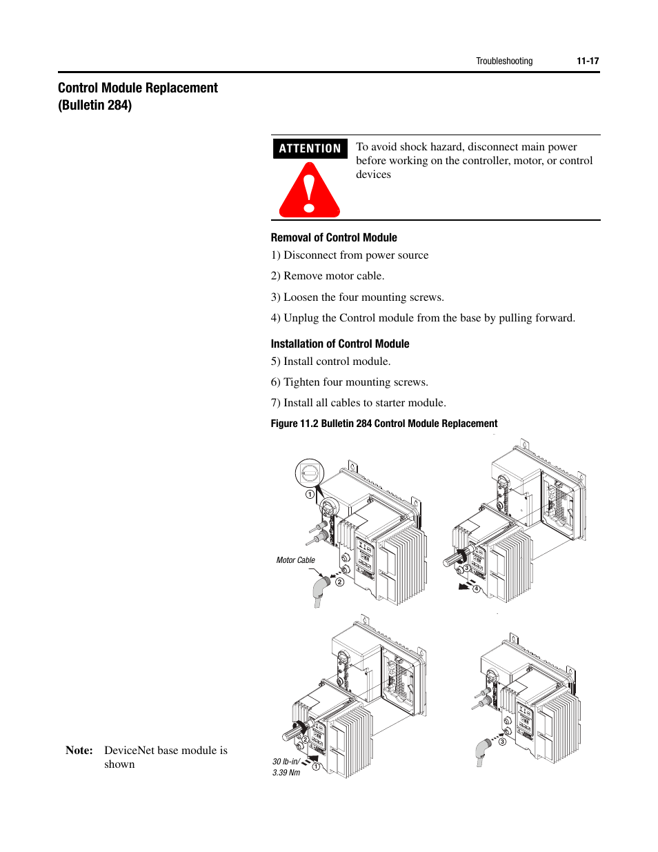 Control module replacement (bulletin 284) | Rockwell Automation 284D ArmorStart - Safety Version - User Manual User Manual | Page 197 / 320