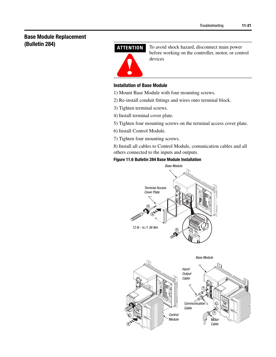 Base module replacement (bulletin 284) | Rockwell Automation 284D ArmorStart - Safety Version - User Manual User Manual | Page 201 / 320