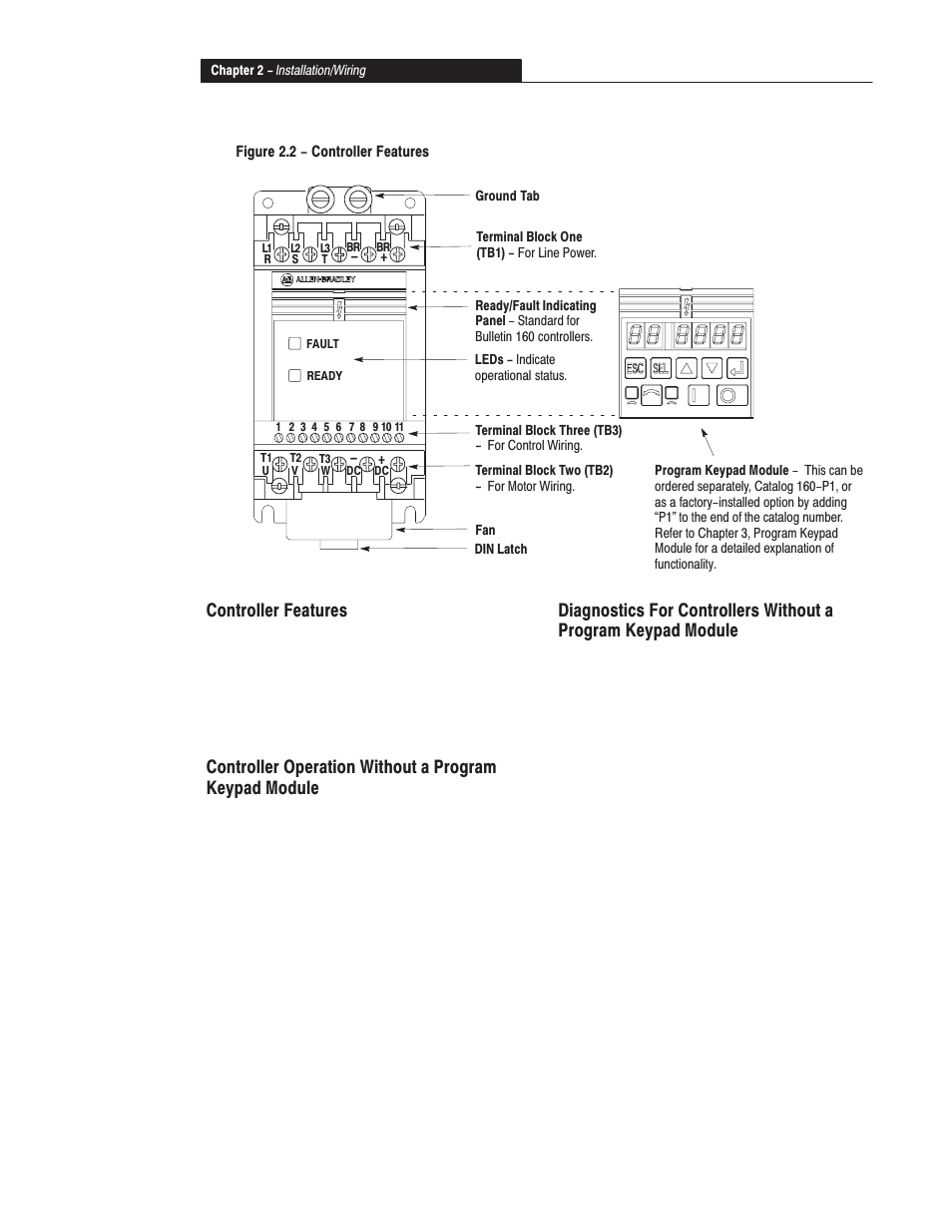 Controller features | Rockwell Automation 160 SER A FRN 1.XX-4.XX User Manual | Page 16 / 50