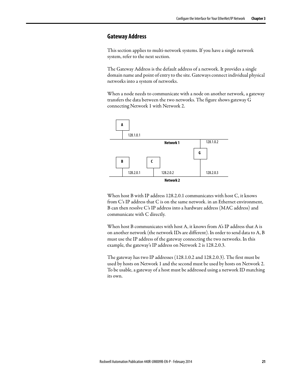 Gateway address | Rockwell Automation 440R Guardmaster EtherNet/IP Network Interface User Manual User Manual | Page 21 / 64