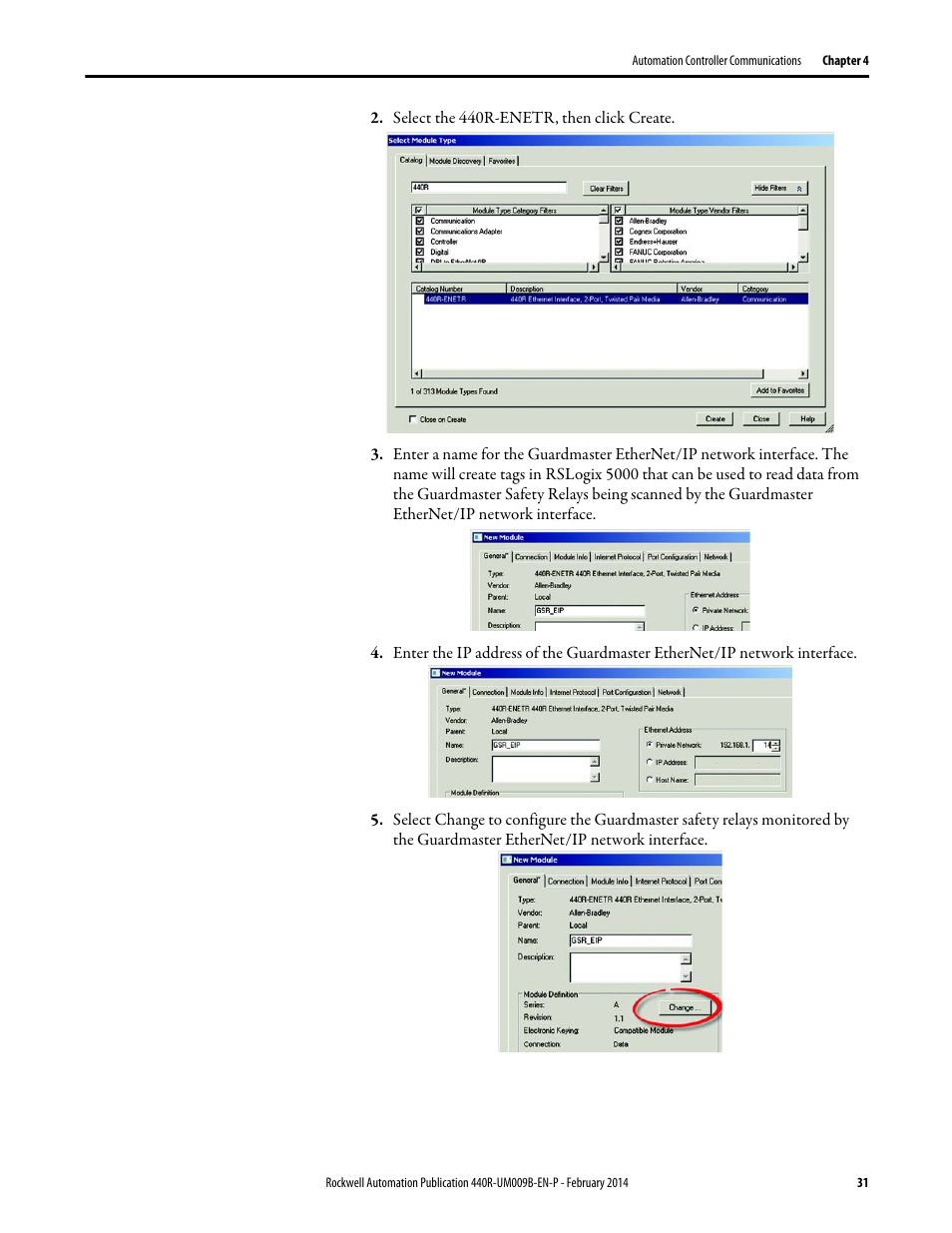 Rockwell Automation 440R Guardmaster EtherNet/IP Network Interface User Manual User Manual | Page 31 / 64