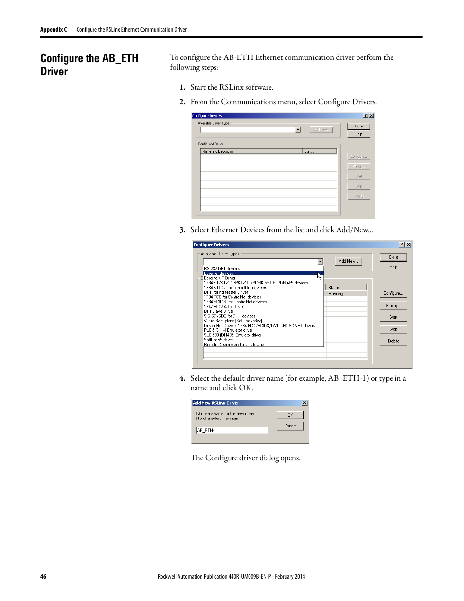 Configure the ab_eth driver | Rockwell Automation 440R Guardmaster EtherNet/IP Network Interface User Manual User Manual | Page 46 / 64