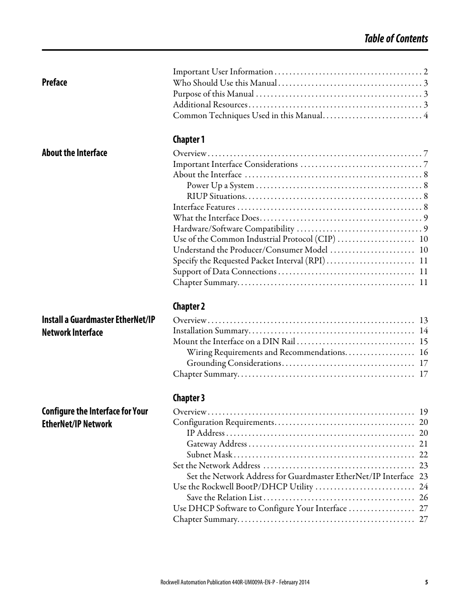 Rockwell Automation 440R Guardmaster EtherNet/IP Network Interface User Manual User Manual | Page 5 / 64