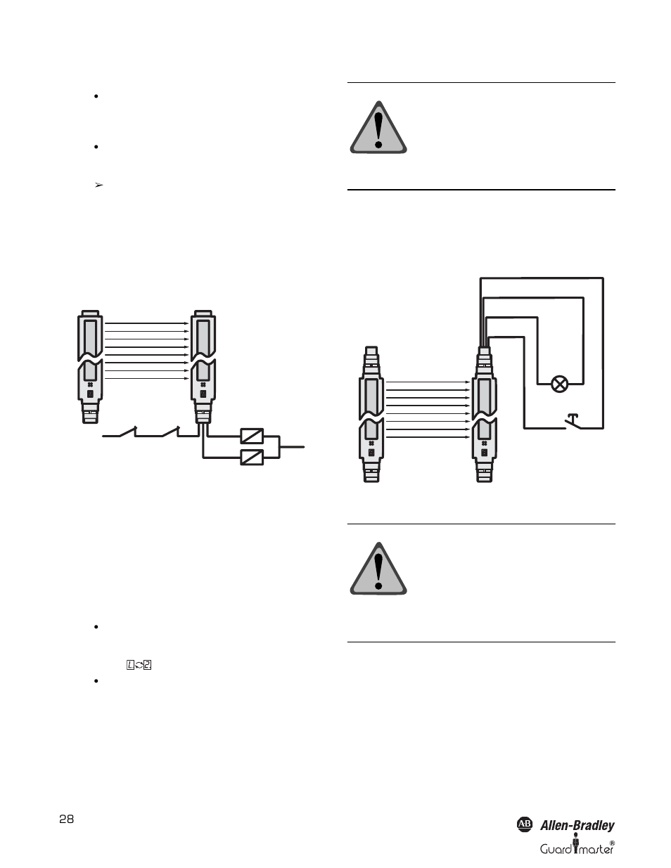 External device monitoring (edm), Reset button | Rockwell Automation 442L SafeShield Safety Light Curtain Hardware User Manual | Page 28 / 48