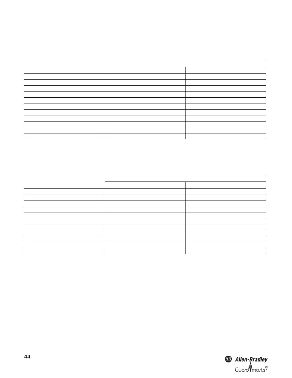 System without cascading connection, System with cascading connection | Rockwell Automation 442L SafeShield Safety Light Curtain Hardware User Manual | Page 44 / 48