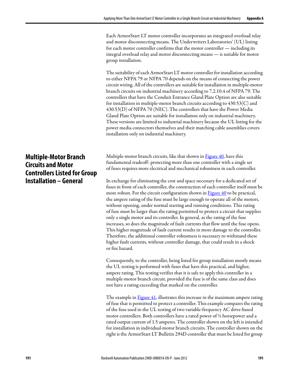 Rockwell Automation 294D ArmorStart LT Distributed Motor Controller DeviceNet Version - User Manual User Manual | Page 191 / 254