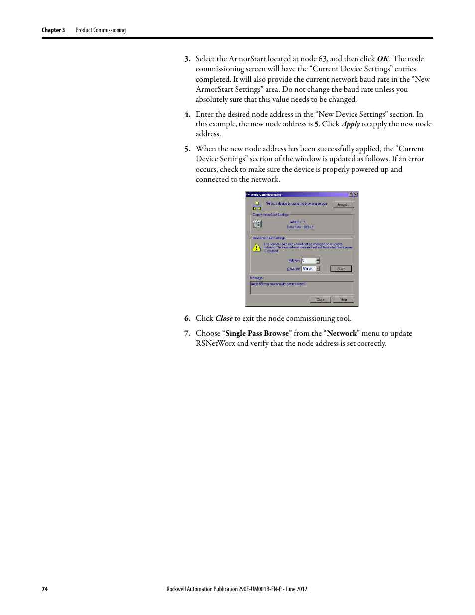 Rockwell Automation 294D ArmorStart LT Distributed Motor Controller DeviceNet Version - User Manual User Manual | Page 74 / 254