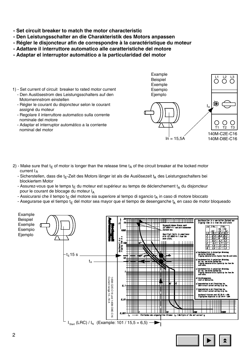 Print | Rockwell Automation 140M-D8E-... Motor Protection Circuit Breaker, Protection of EEx e Motors User Manual | Page 3 / 18