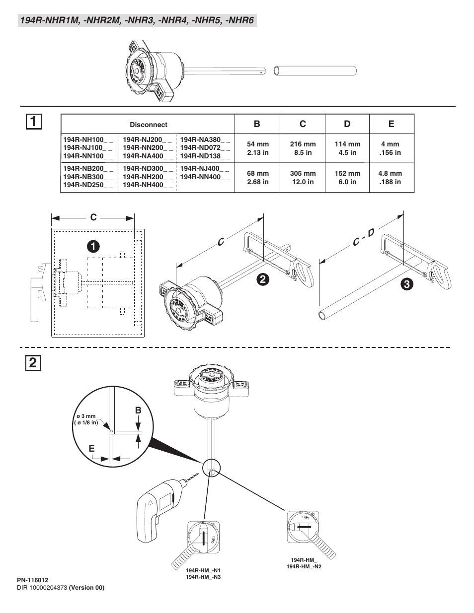 De e | Rockwell Automation 194R-N1_2 Operating Handle User Manual | Page 3 / 4