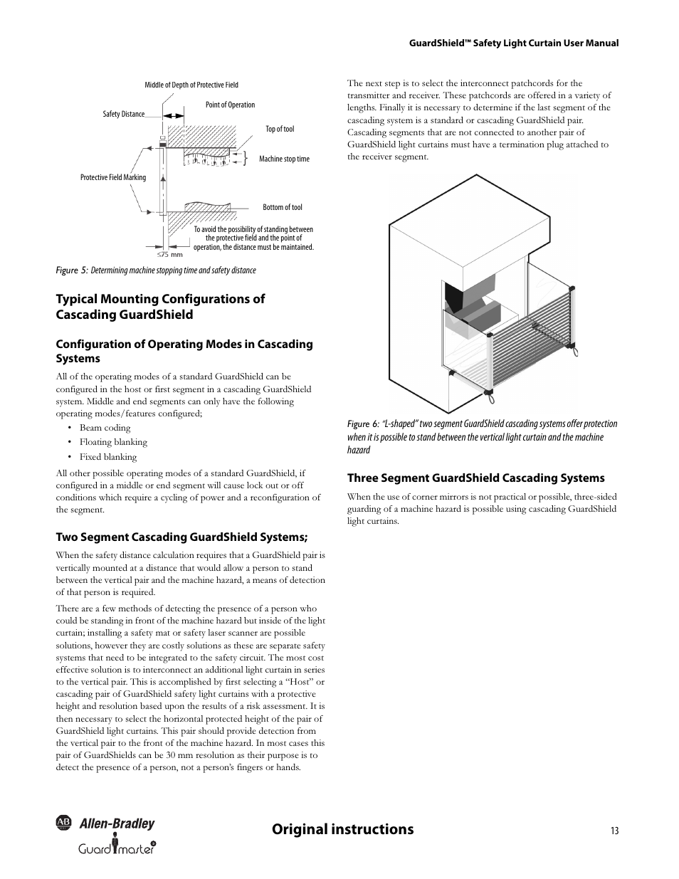 Original instructions | Rockwell Automation 440L GuardShield Type 4 and Remote Teach User Manual User Manual | Page 15 / 44