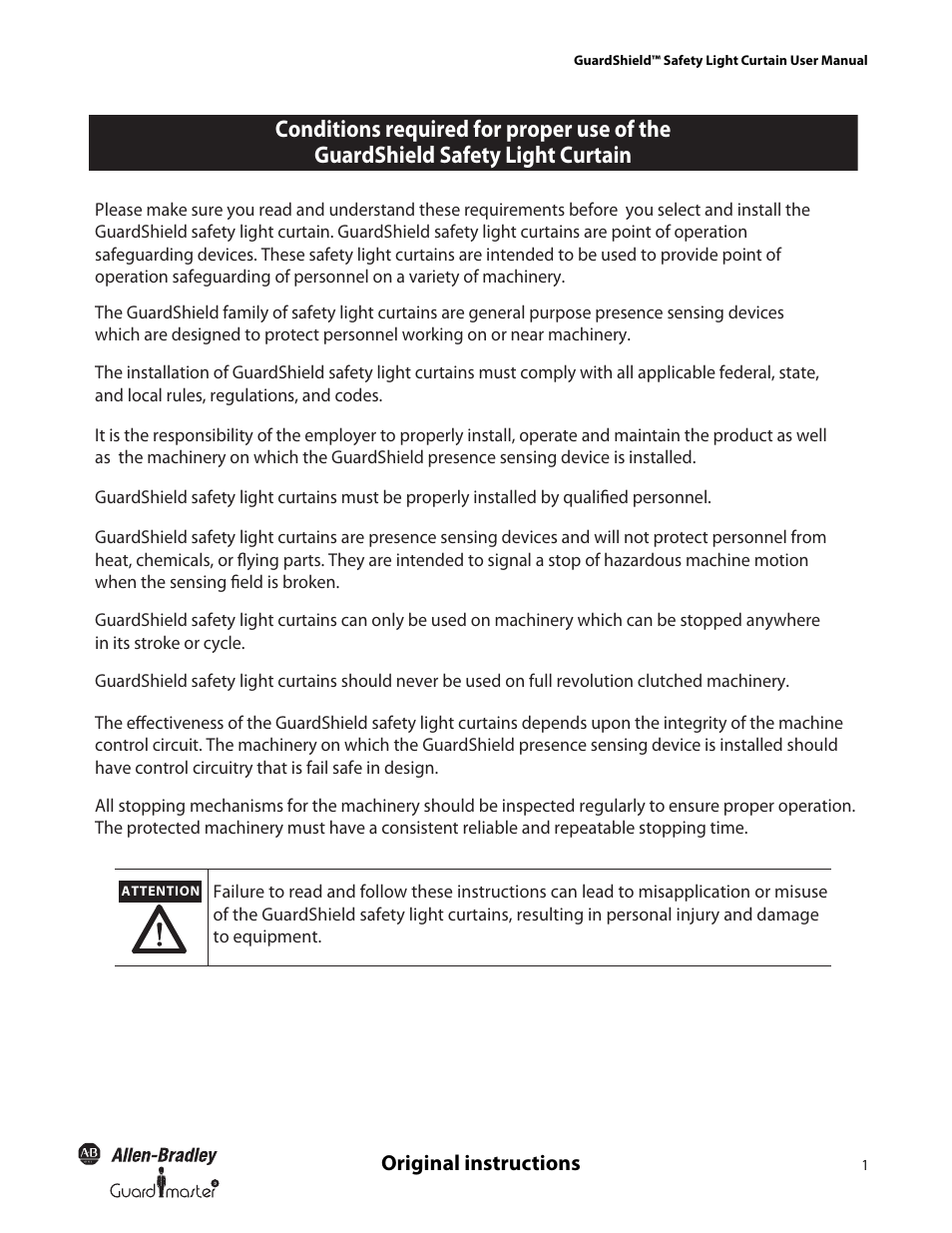 Rockwell Automation 440L GuardShield Type 4 and Remote Teach User Manual User Manual | Page 3 / 44