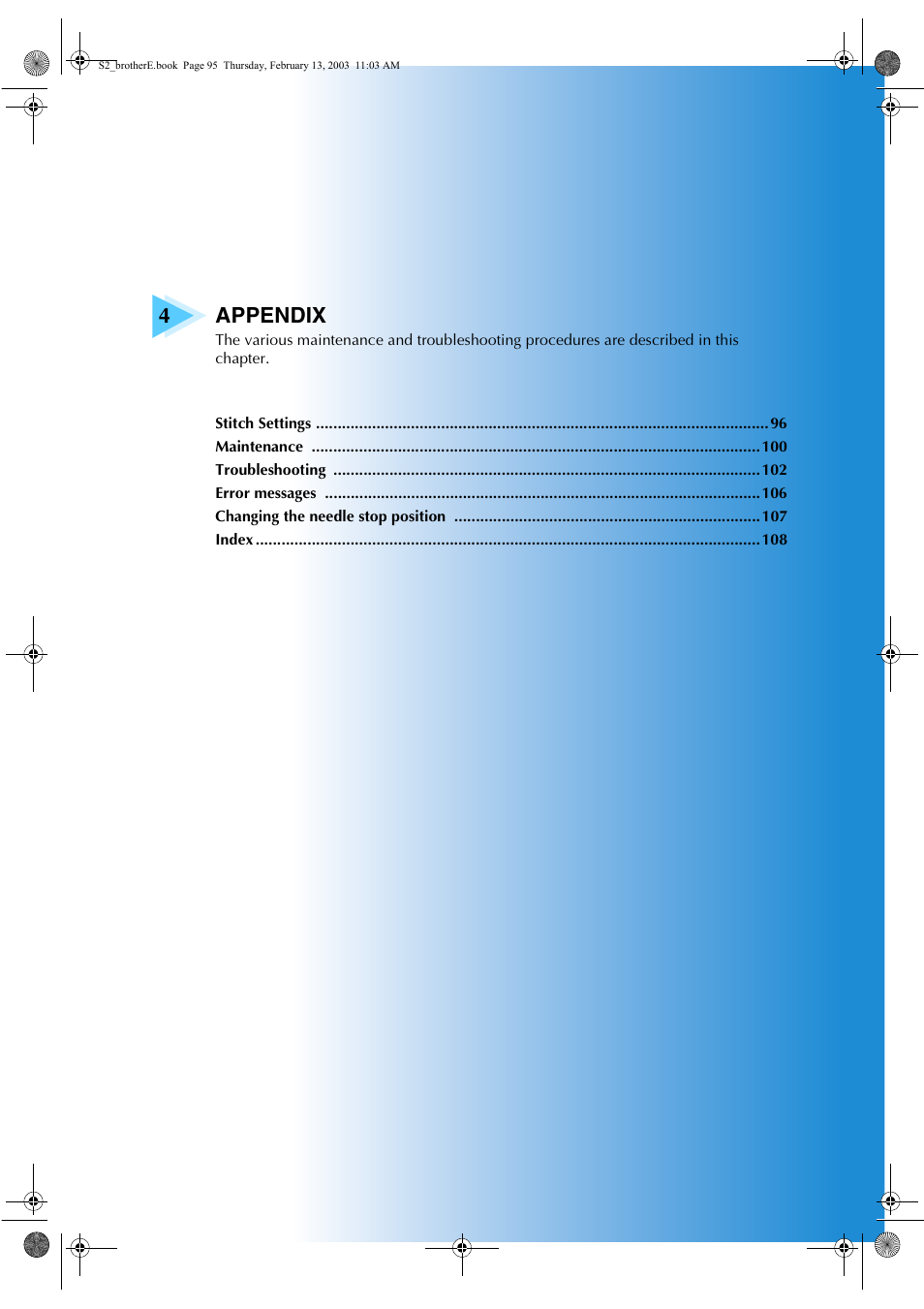 4appendix | Brother CS 80 User Manual | Page 101 / 115