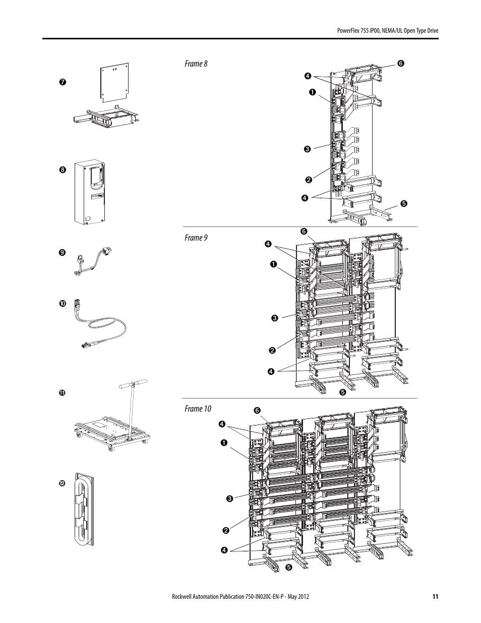 Rockwell Automation 20G PowerFlex 755 IP00 NEMA/UL Open Drive - Frames 8-10 User Manual | Page 11 / 76