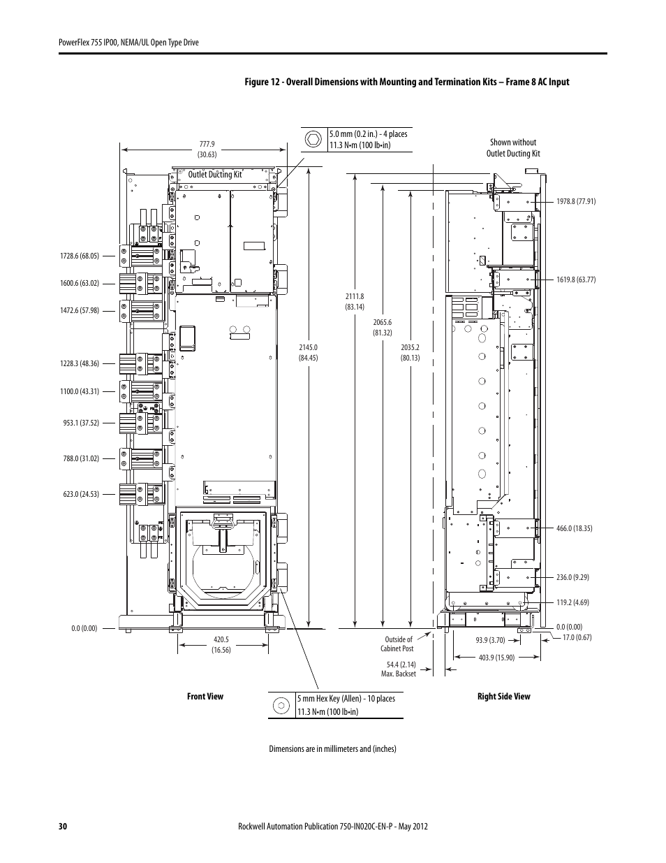 Rockwell Automation 20G PowerFlex 755 IP00 NEMA/UL Open Drive - Frames 8-10 User Manual | Page 30 / 76