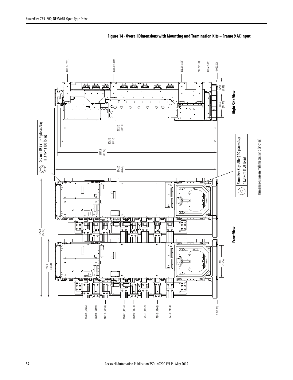 Rockwell Automation 20G PowerFlex 755 IP00 NEMA/UL Open Drive - Frames 8-10 User Manual | Page 32 / 76