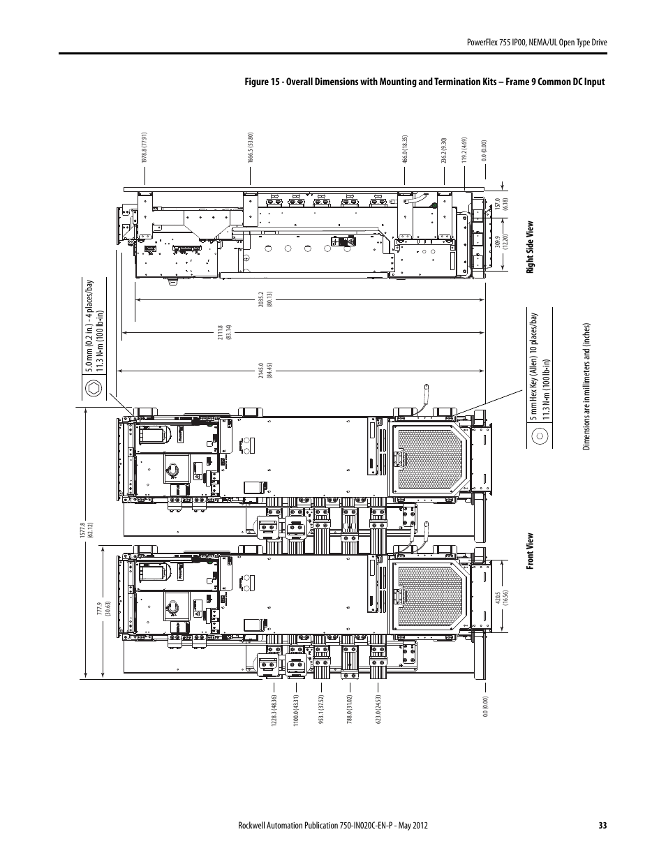 Rockwell Automation 20G PowerFlex 755 IP00 NEMA/UL Open Drive - Frames 8-10 User Manual | Page 33 / 76