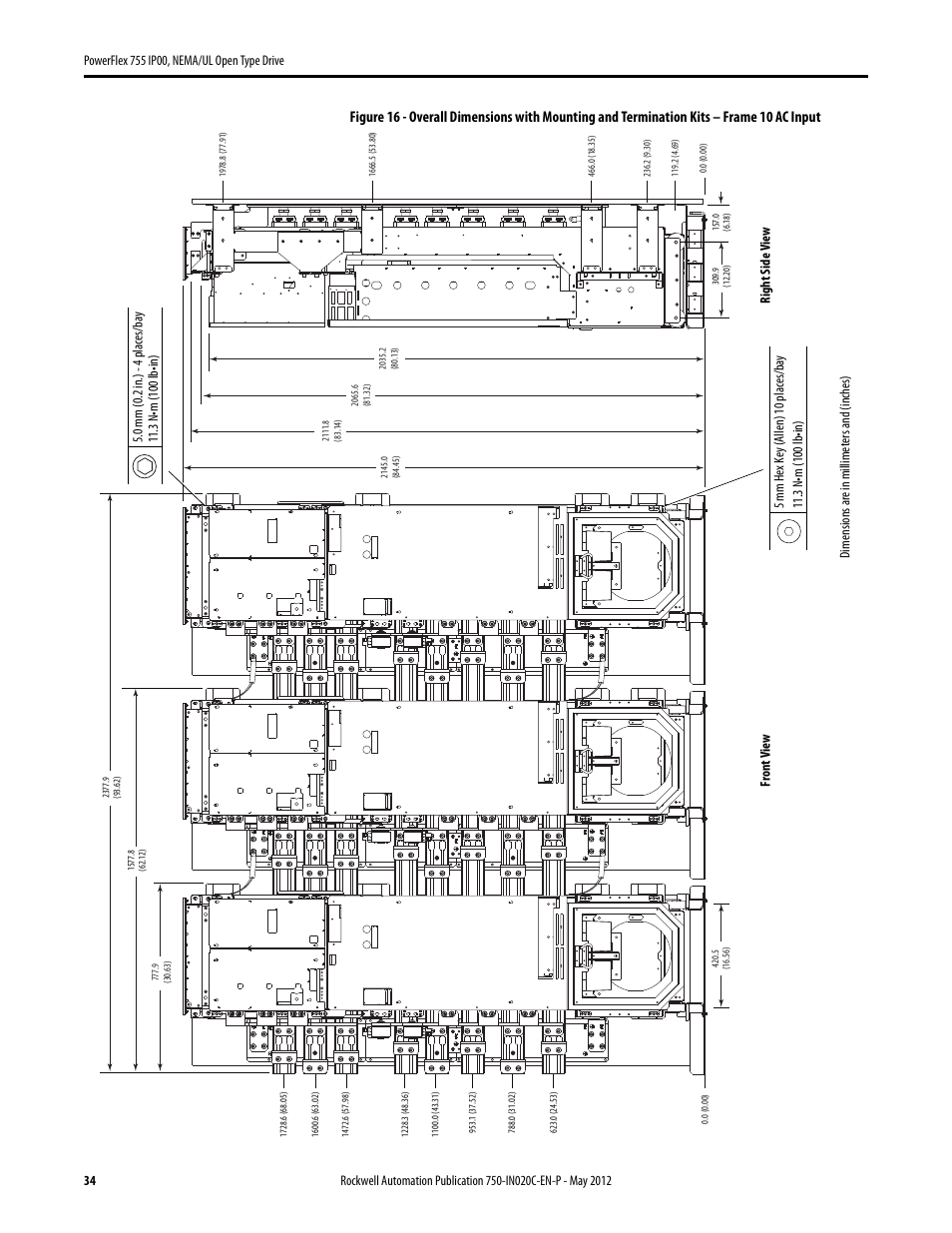 Rockwell Automation 20G PowerFlex 755 IP00 NEMA/UL Open Drive - Frames 8-10 User Manual | Page 34 / 76