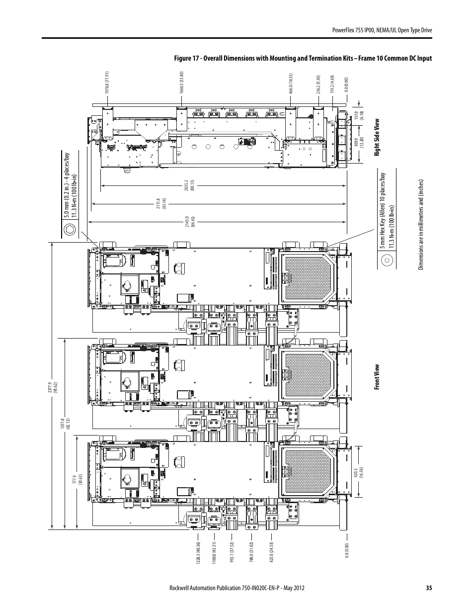 Rockwell Automation 20G PowerFlex 755 IP00 NEMA/UL Open Drive - Frames 8-10 User Manual | Page 35 / 76