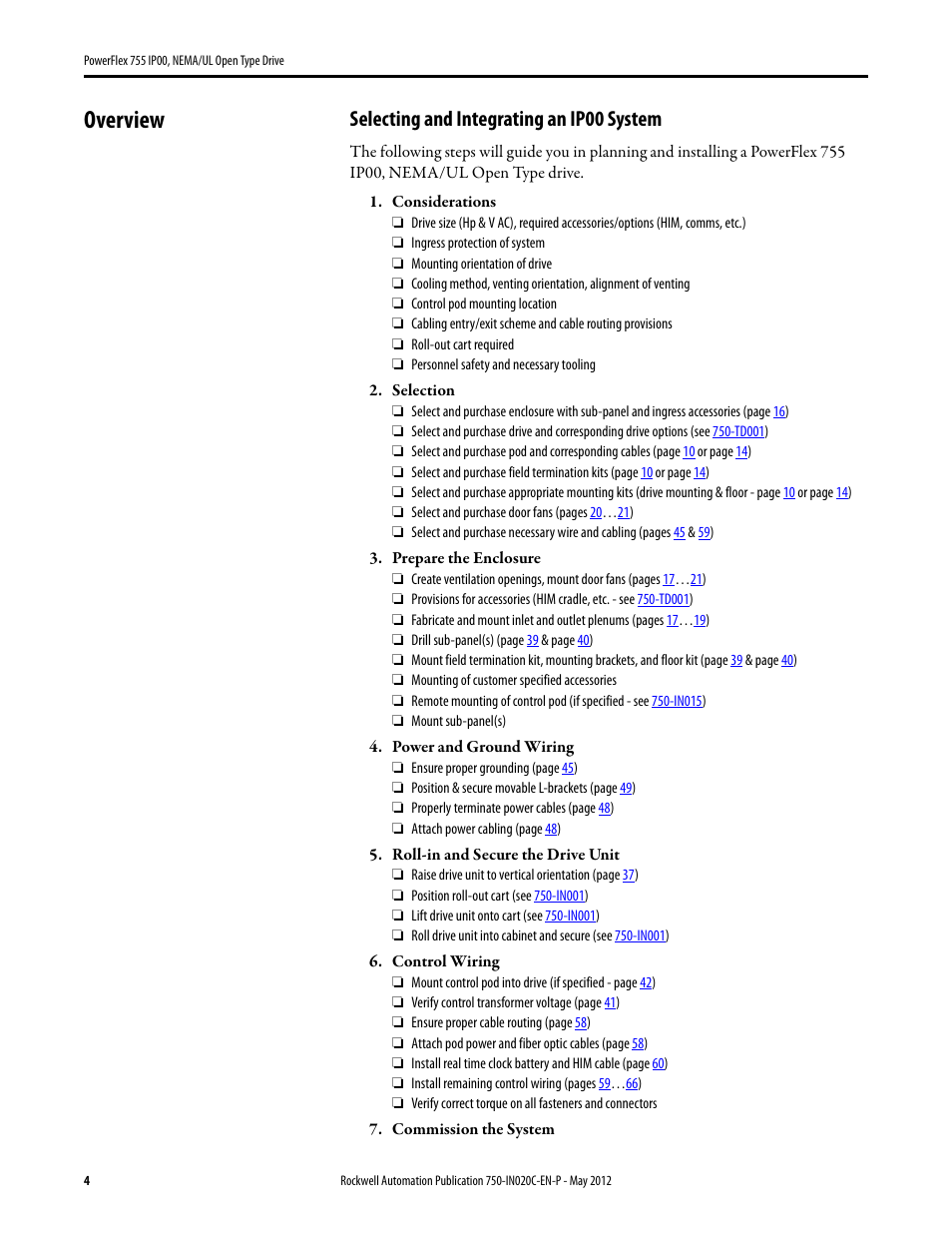 Overview, Selecting and integrating an ip00 system | Rockwell Automation 20G PowerFlex 755 IP00 NEMA/UL Open Drive - Frames 8-10 User Manual | Page 4 / 76