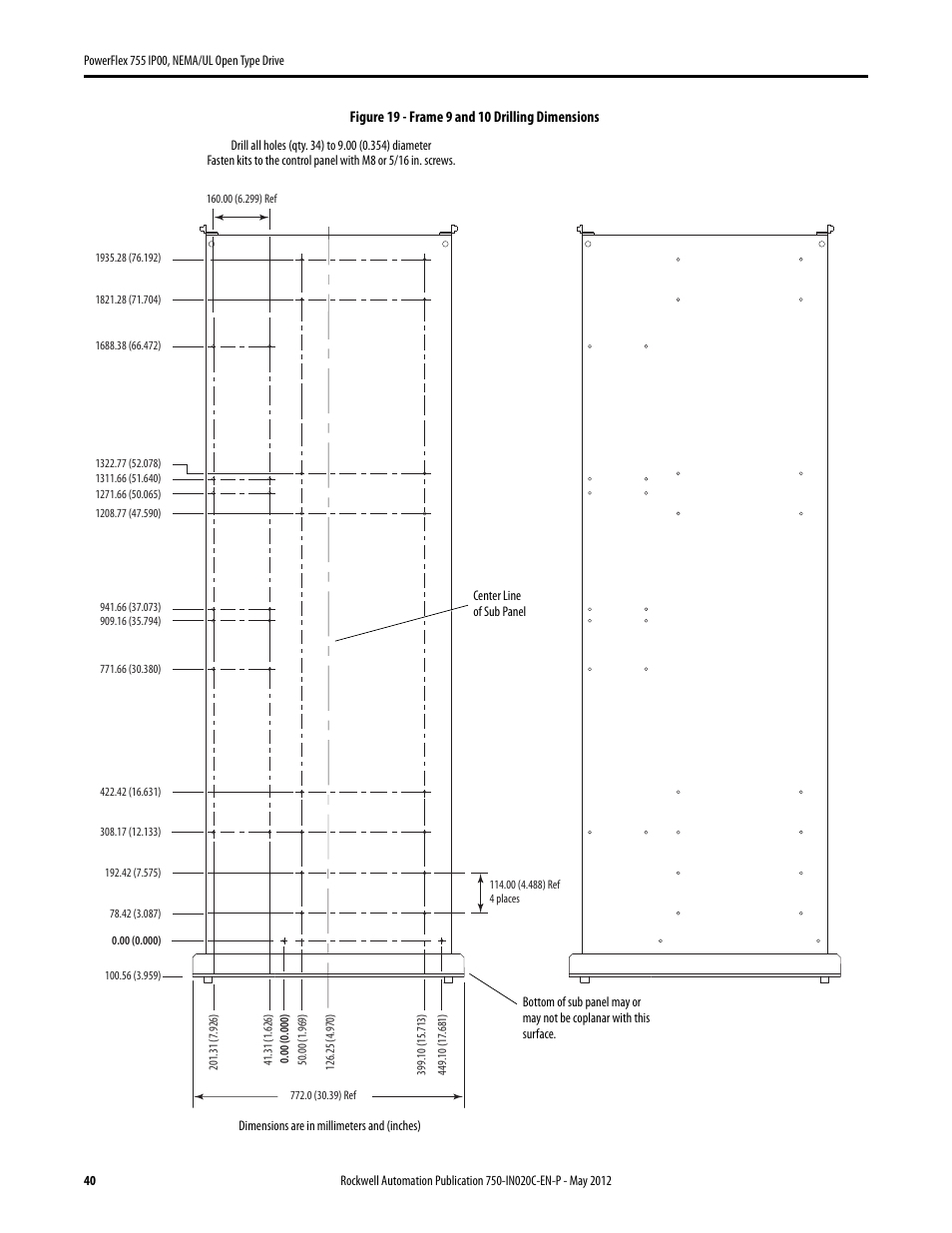 Rockwell Automation 20G PowerFlex 755 IP00 NEMA/UL Open Drive - Frames 8-10 User Manual | Page 40 / 76