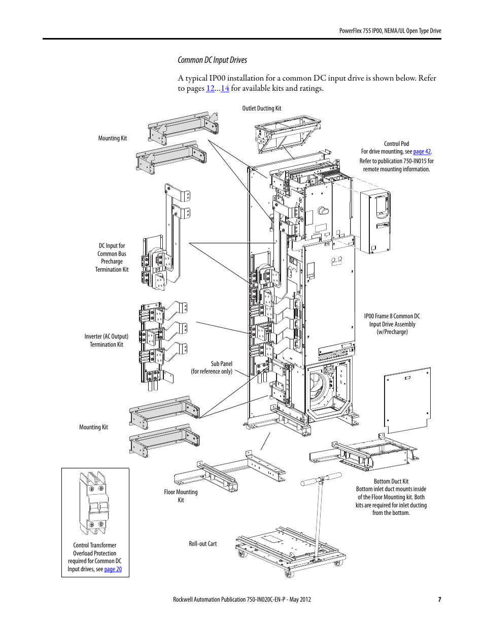 Common dc input drives | Rockwell Automation 20G PowerFlex 755 IP00 NEMA/UL Open Drive - Frames 8-10 User Manual | Page 7 / 76