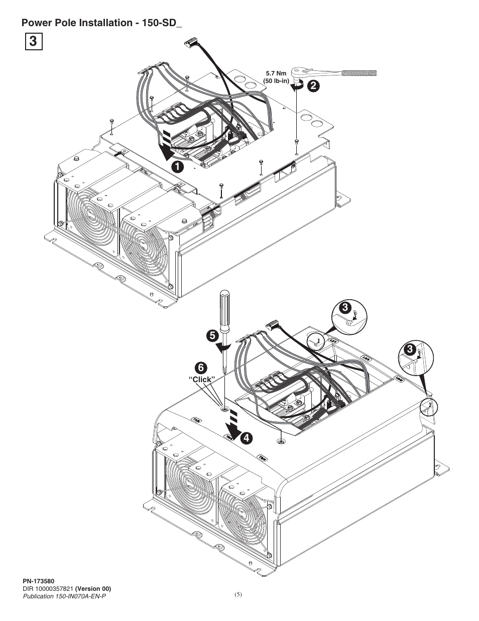 Rockwell Automation 150-SPPD_ _ SMC-50 Power Pole Replacement User Manual | Page 5 / 6