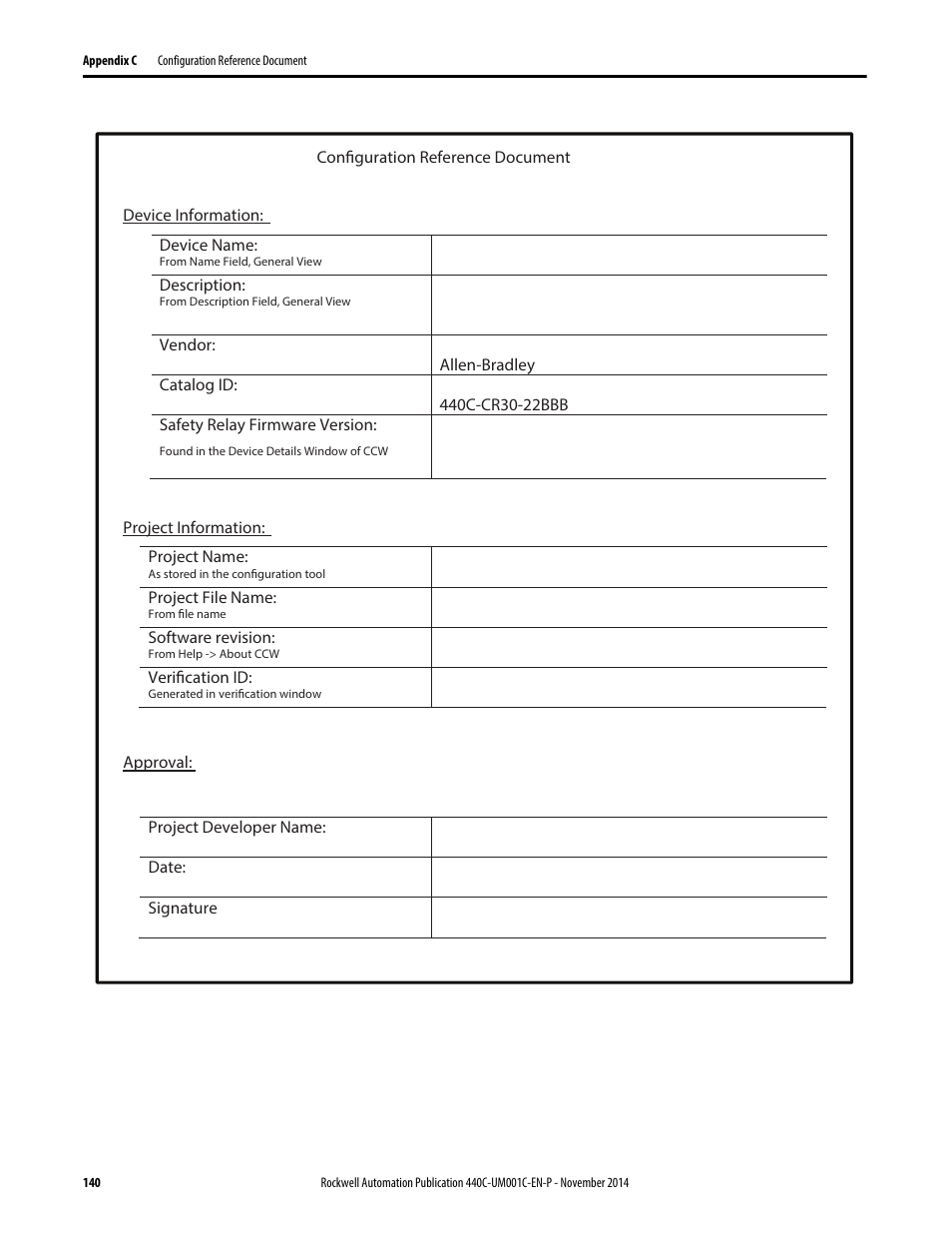 Rockwell Automation 440C Guardmaster 440C-CR30 Configurable Safety Relay User Manual User Manual | Page 140 / 150