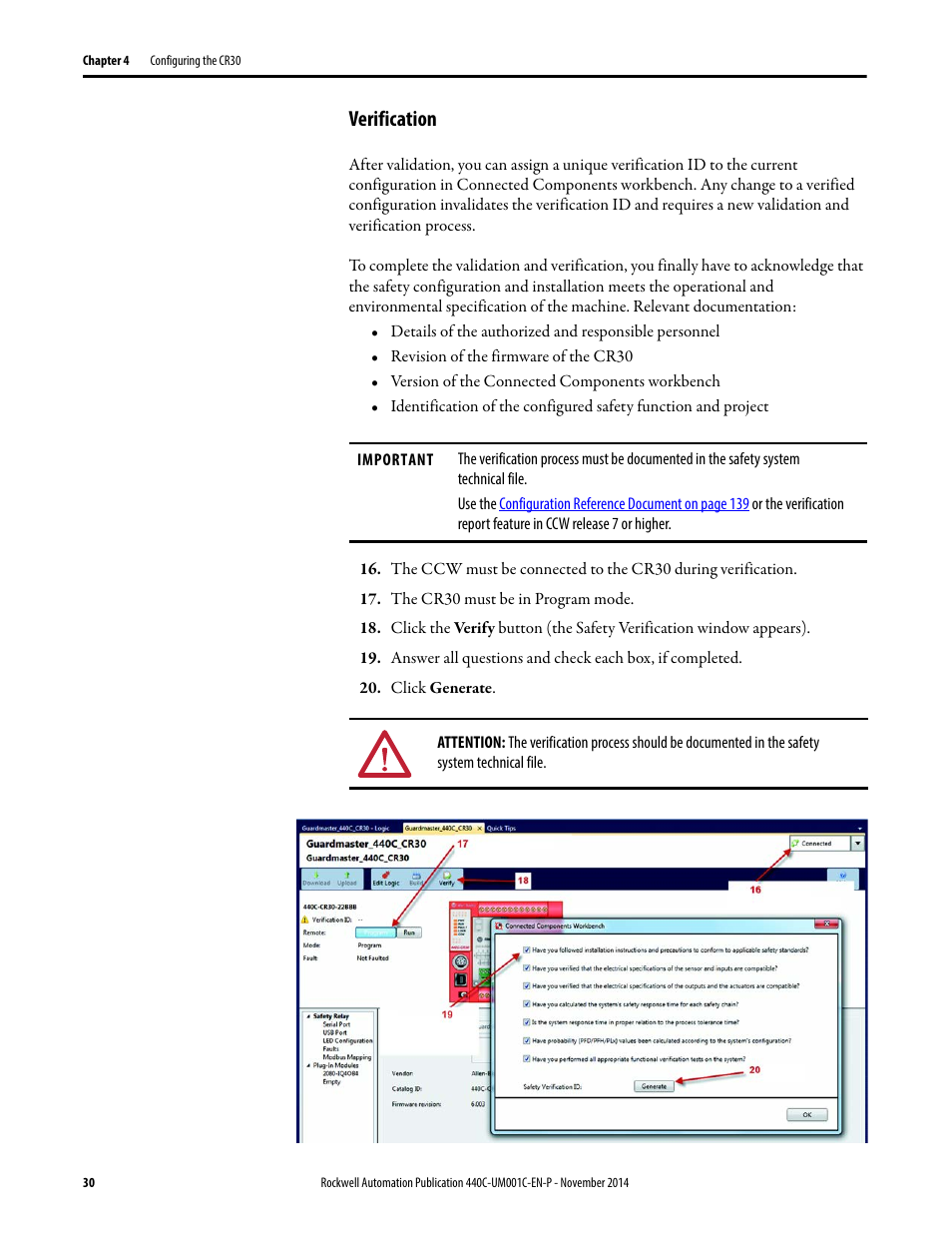 Verification | Rockwell Automation 440C Guardmaster 440C-CR30 Configurable Safety Relay User Manual User Manual | Page 30 / 150