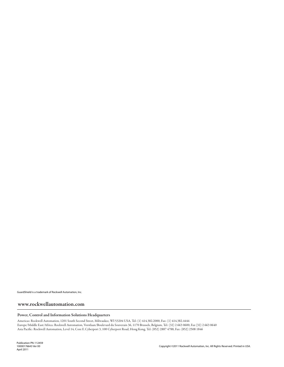 Rockwell Automation 440L GuardShield Type 2 Safety Light Curtain User Manual User Manual | Page 28 / 28