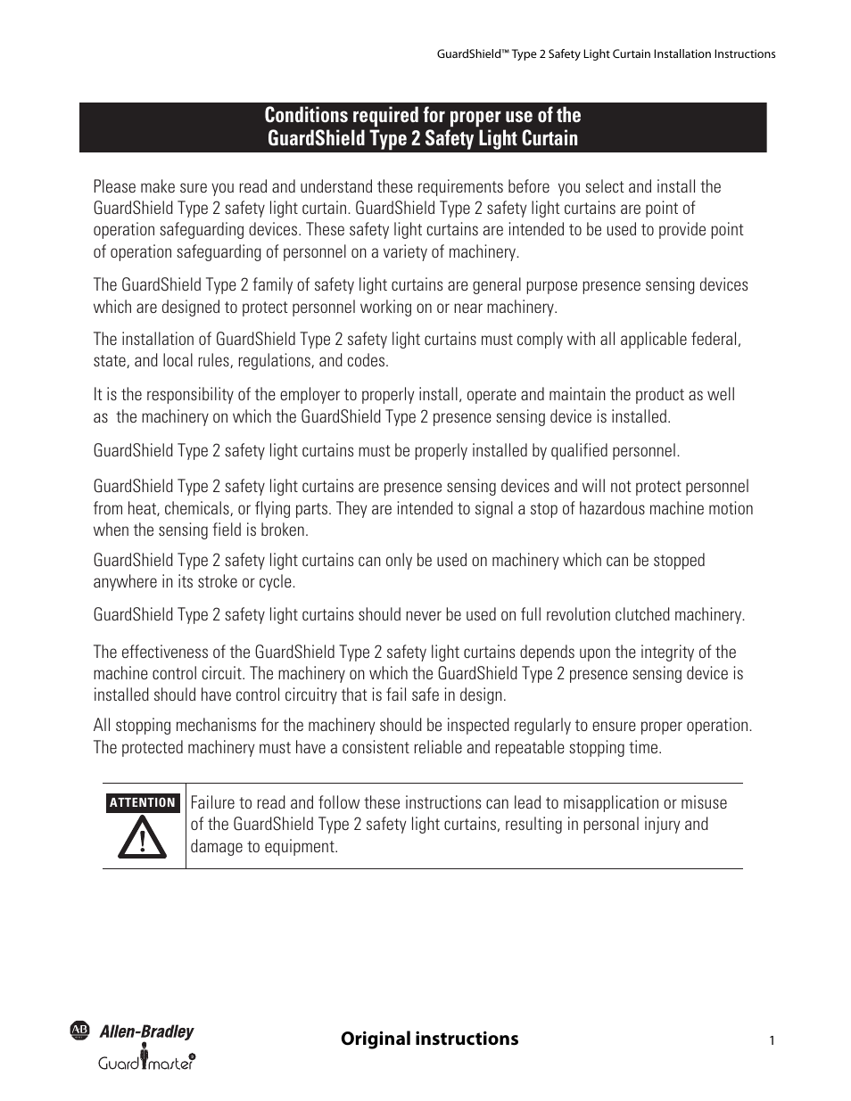 Rockwell Automation 440L GuardShield Type 2 Safety Light Curtain User Manual User Manual | Page 3 / 28
