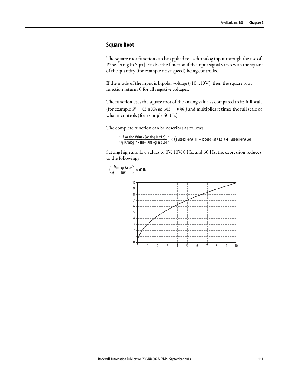 Square root | Rockwell Automation 20G PowerFlex 750-Series AC Drives User Manual | Page 111 / 432