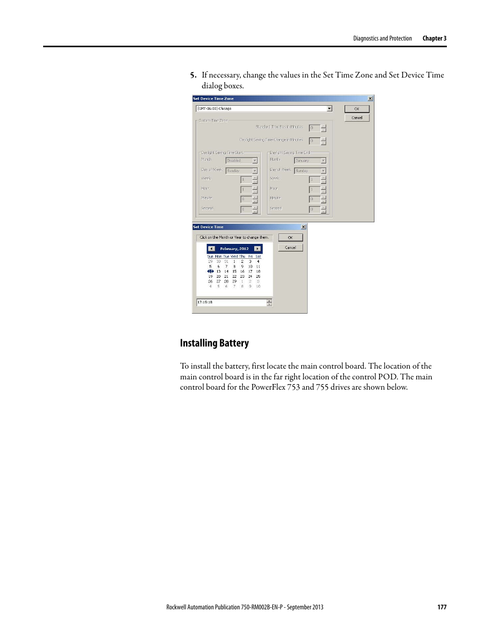 Installing battery | Rockwell Automation 20G PowerFlex 750-Series AC Drives User Manual | Page 177 / 432