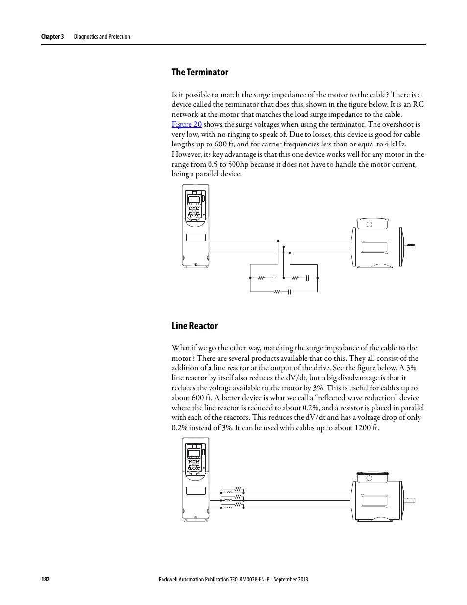 The terminator, Line reactor | Rockwell Automation 20G PowerFlex 750-Series AC Drives User Manual | Page 182 / 432