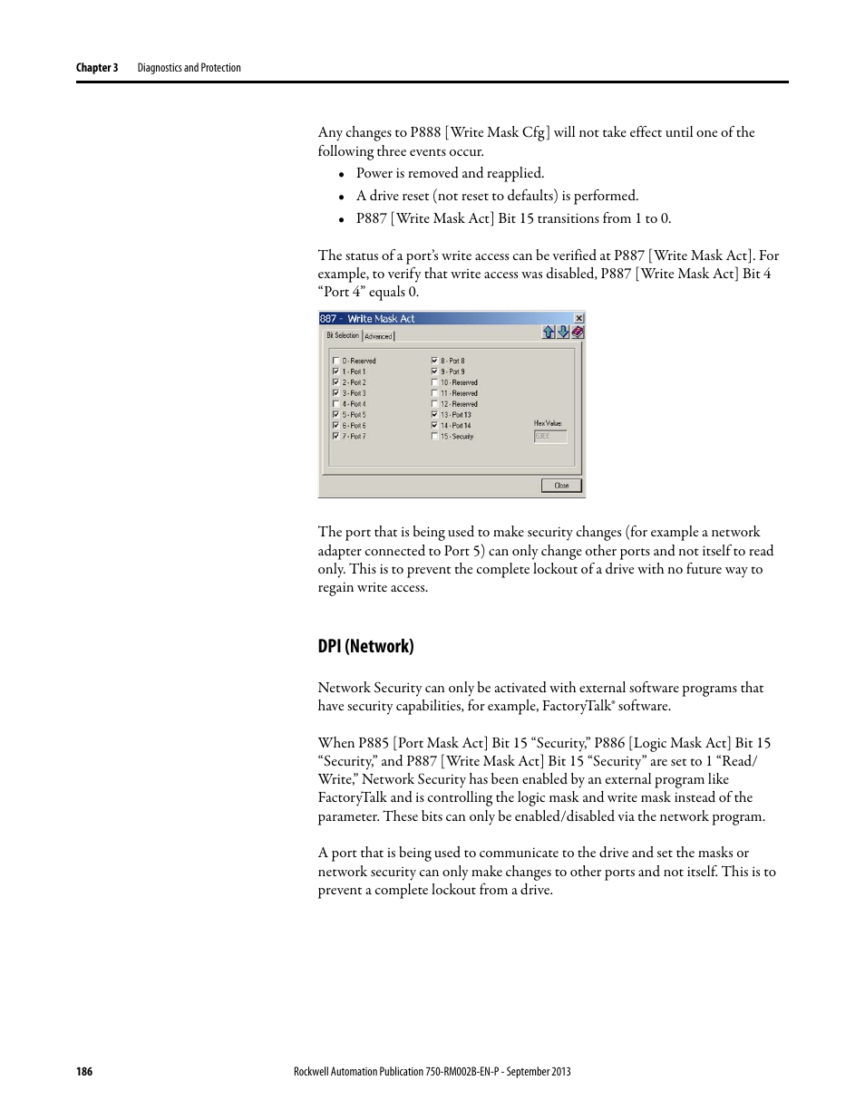 Dpi (network) | Rockwell Automation 20G PowerFlex 750-Series AC Drives User Manual | Page 186 / 432