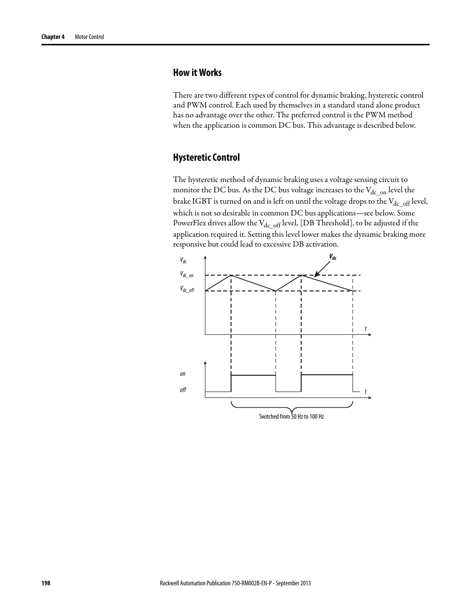 How it works, Hysteretic control | Rockwell Automation 20G PowerFlex 750-Series AC Drives User Manual | Page 198 / 432