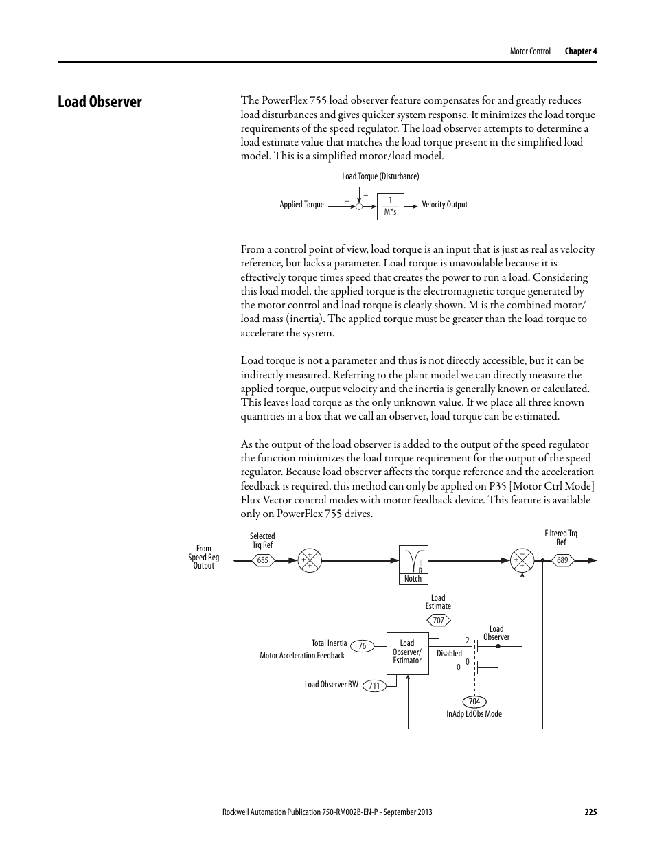 Load observer | Rockwell Automation 20G PowerFlex 750-Series AC Drives User Manual | Page 225 / 432