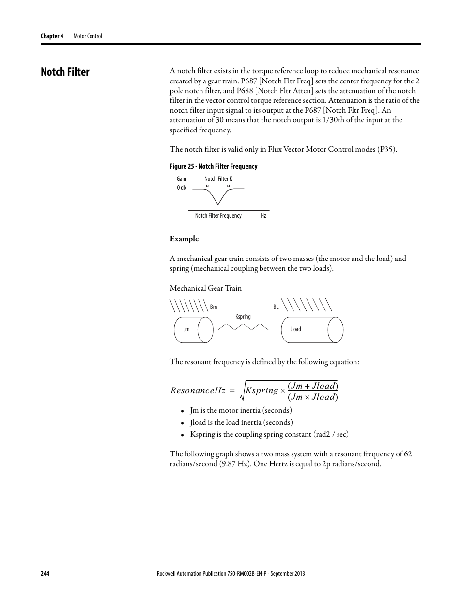 Notch filter | Rockwell Automation 20G PowerFlex 750-Series AC Drives User Manual | Page 244 / 432